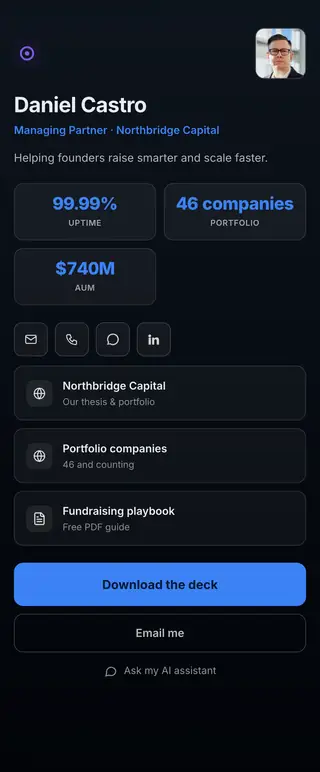 Enterprise SaaS, a FirstContactX card design