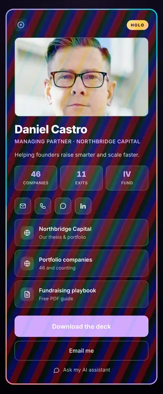 Holo Trading Card, a FirstContactX card design